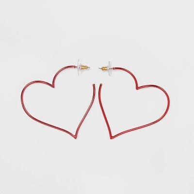 SUGARFIX by BaubleBar Metallic Heart Hoop Earrings | Target