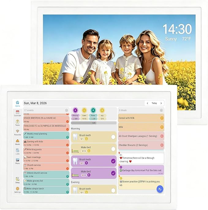 Digital Calendar 10.1 Inch Wall Planner Touch Screen WiFi Smart Electronic Planner with Third-Par... | Amazon (US)