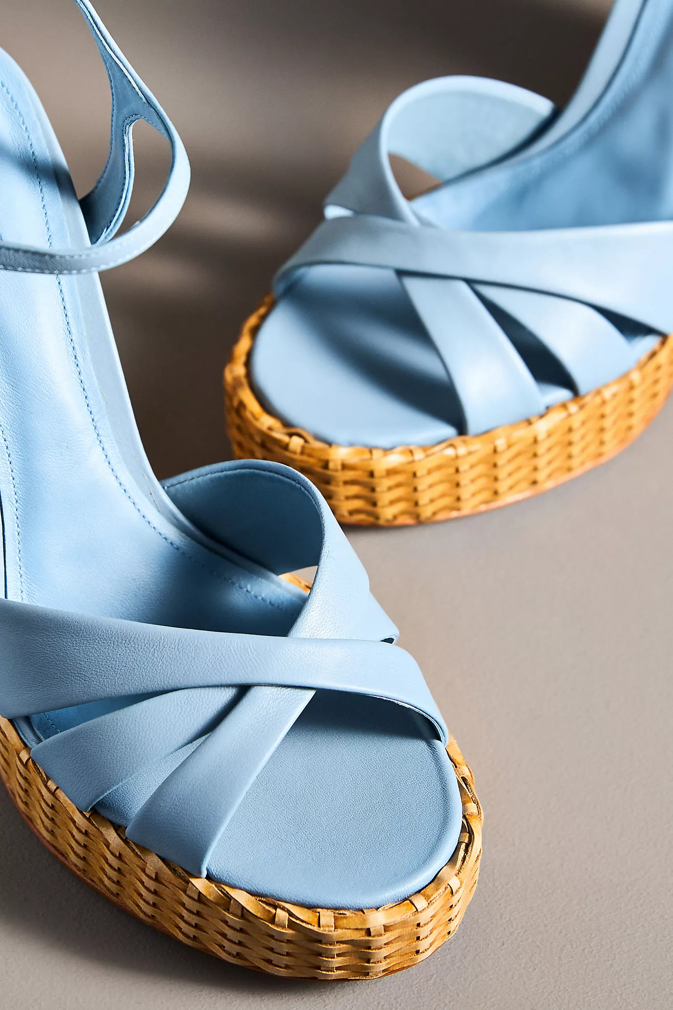 Schutz Keefa Straw Platform Heels | Anthropologie (US)