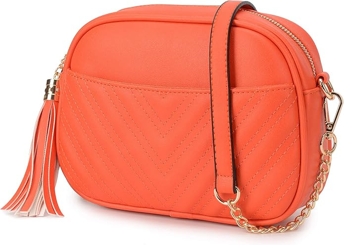 Lola Mae Quilted Crossbody Bag, Trendy Design Shoulder Purse | Amazon (US)