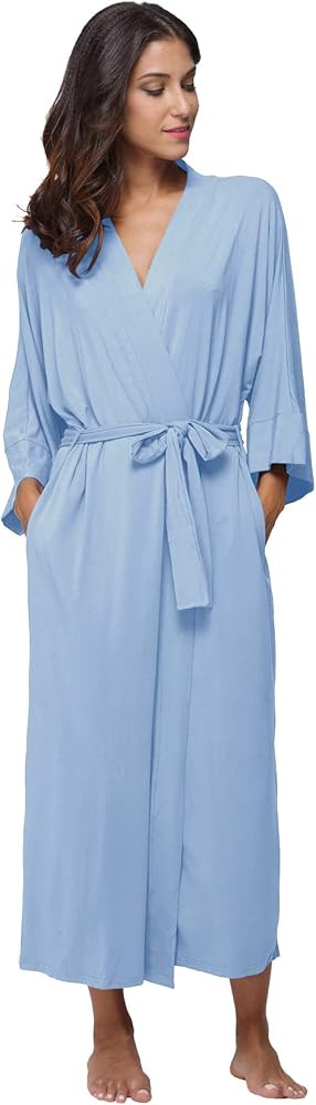 Women's Soft Robes Long Bath Robes Full Length Kimonos Sleepwear Dressing Gown,Solid Color | Amazon (US)