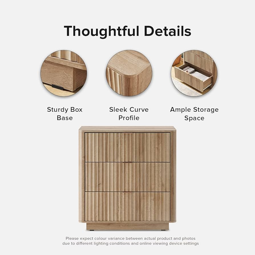 mopio Brooklyn Mid-Century Modern Dresser/Credenza, Waveform Panel with Sleek Curved Profile with... | Amazon (US)