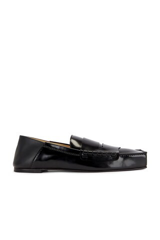JACQUEMUS Les Mocassins Carre in Black - Black. Size 37 (also in 36, 39, 41). | FWRD 