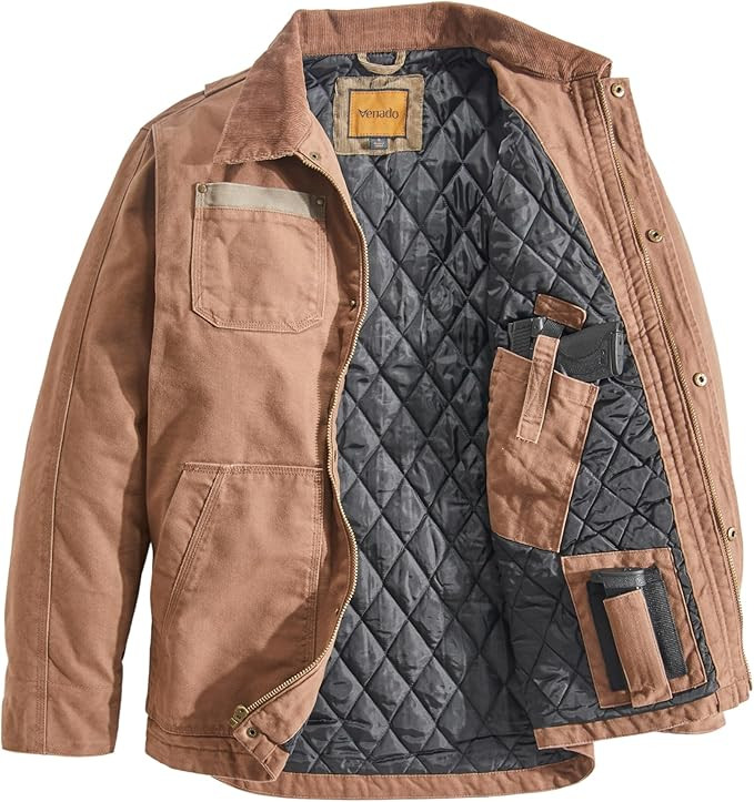 Venado Concealed Carry Jacket for Men - Heavy Duty Canvas - Conceal Carry Pockets | Amazon (US)