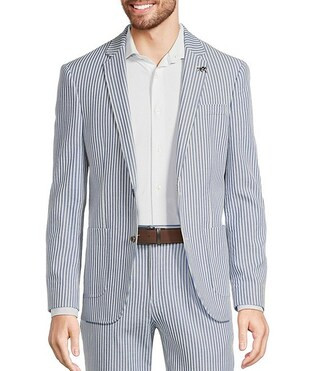 Murano Corsa Di Cavalli Derby Collection Slim Fit Stripe Seersucker Suit Separates Jacket | Dilla... | Dillard's
