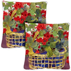 Toland Home Garden 761218 Set of 2 Geranium Basket Spring Pillow Covers 18x18 Inch Flower Outdoor... | Amazon (US)