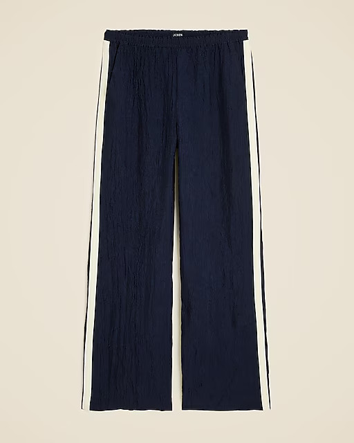 Stratus side-stripe pant in textured satin | J. Crew US