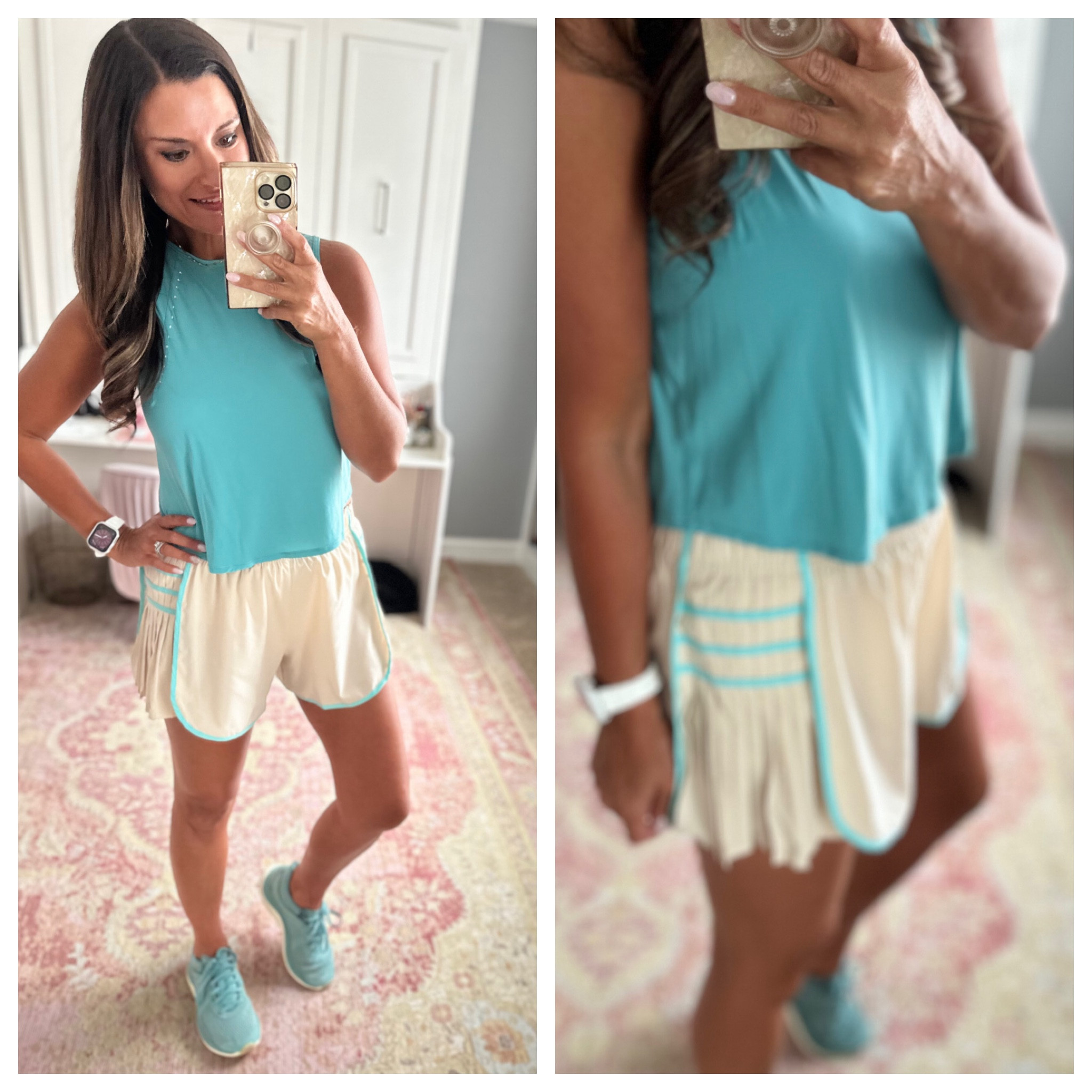 Cute pleated workout athletic shorts 

#LTKOver40 #LTKSaleAlert #LTKFindsUnder50