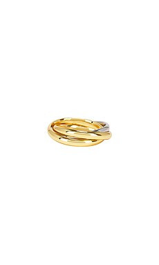 Luv AJ Trio Twisted Ring in Silver & Gold from Revolve.com | Revolve Clothing (Global)