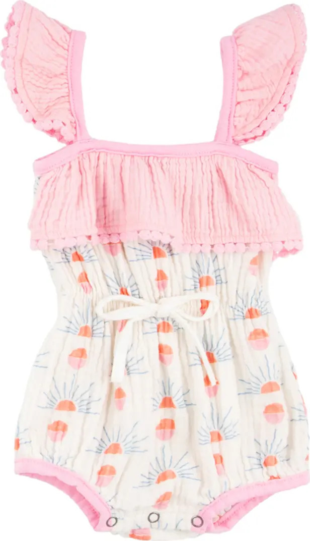 Willa Sun Print Cotton Gauze Bubble Romper | Nordstrom
