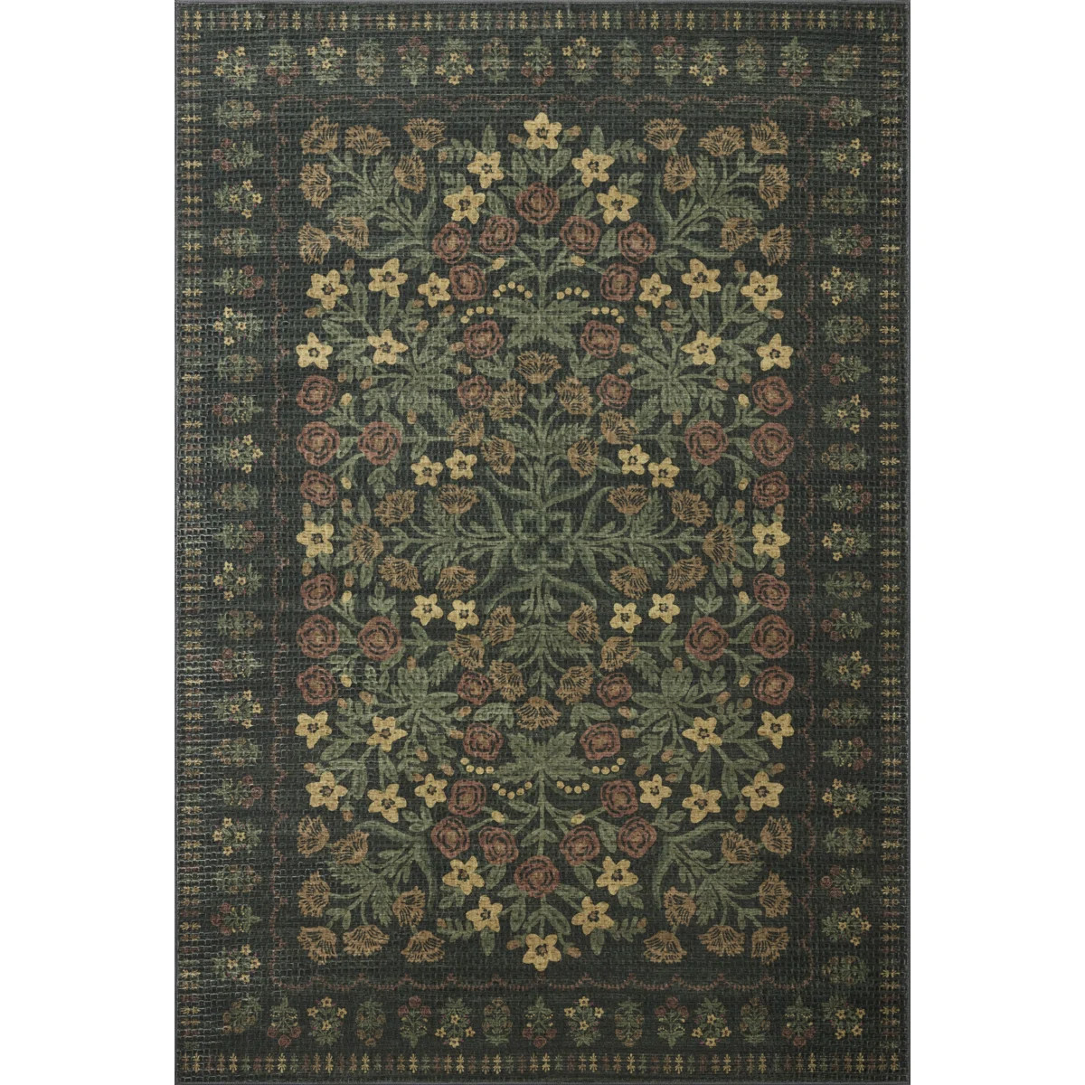 Rifle Paper Company x Loloi Orchard Forest / Multi Machine Washable Area Rug | Wayfair North America