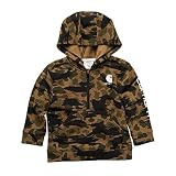 Carhartt baby boys Knit Long Sleeve Hood Zipneck Sweatshirt, Black Blind Duck Camo, 6 Months US | Amazon (US)