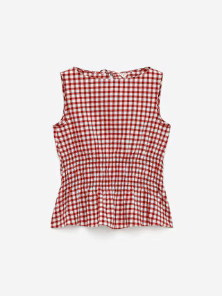 Seersucker Smock Top – Rust/White – Women – ARKET GB | Arket UK