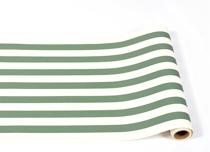 Striped Table Runner - Dark Green Paper Table Runner for Parties or Weddings - American Made | Amazon (US)