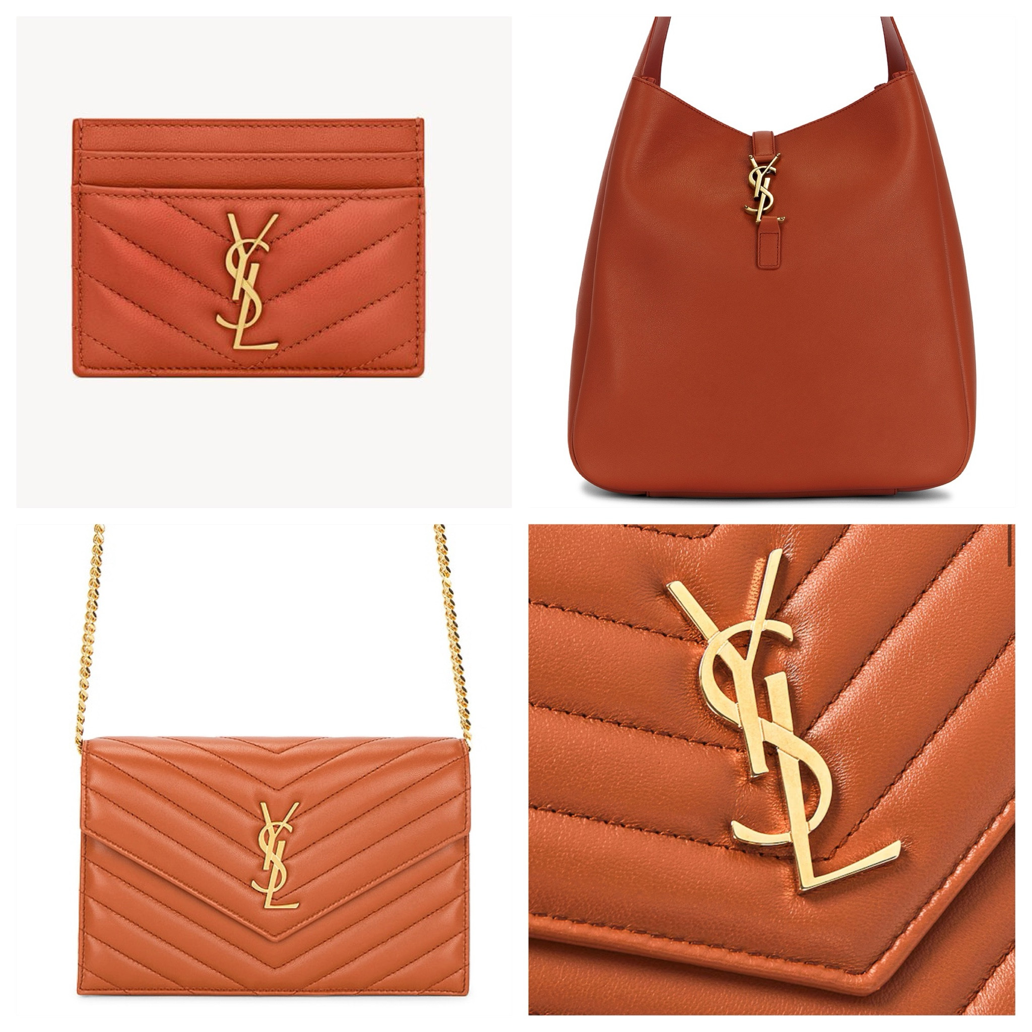 Fancy Friday: @ysl has 6 items in the new color  “dark mandarin” which I think is perfectly burnt orange!! I got the $490 Cassandre card holder/wallet, bags in small -> large up to $3,250. Available directly, from @fwrd @neimanmarcus or @saks