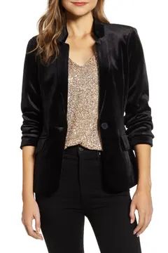 x Hi Sugarplum Holiday Mimi Velvet Blazer | Nordstrom