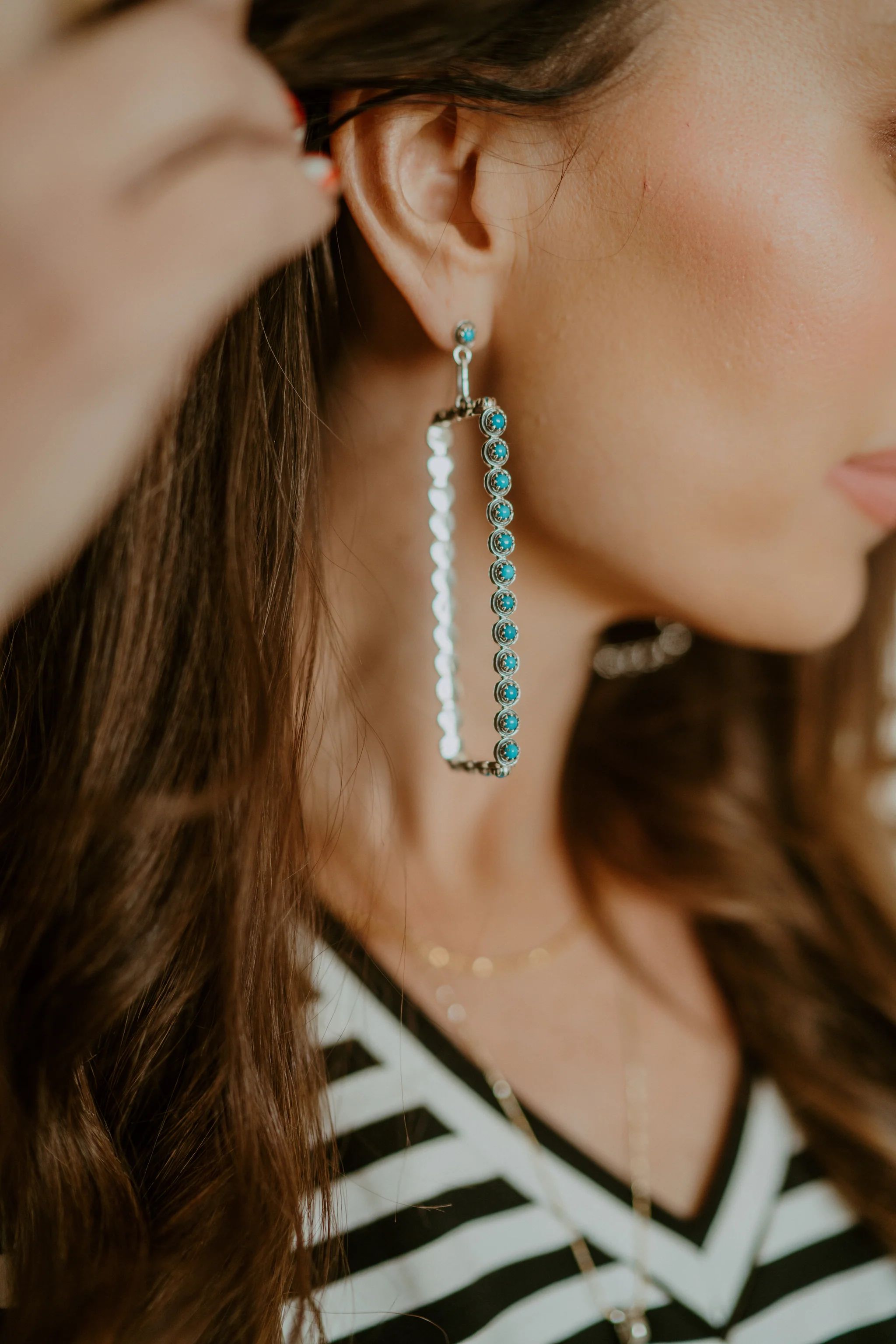 Betsy Earrings | Turquoise | #2 | Goldie Lew Jewelry