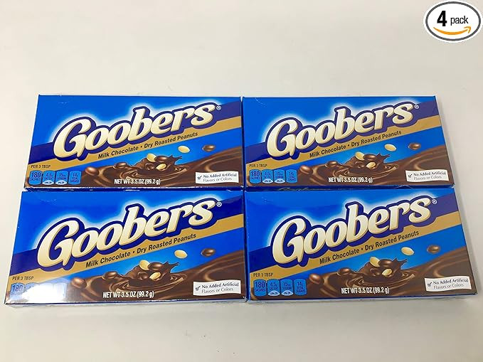 Nestle Goobers - Chocolate Covered Peanuts (Pack of 4) 3.5 oz Theater Boxes | Amazon (US)