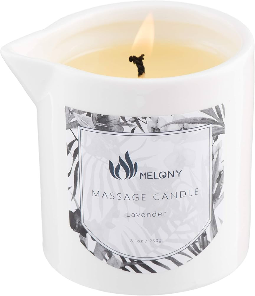 MELONY Lavender Massage Candle, 8.1oz Massage Oil & Lotion Candles for Relaxing Massage, Holiday ... | Amazon (US)