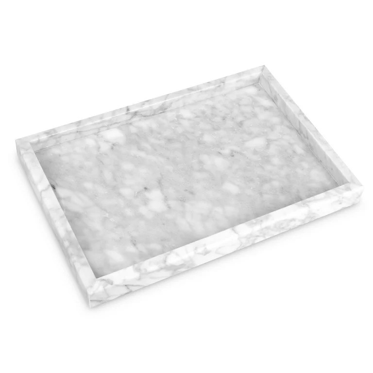 TABHOUKIT Marble Tray Bathroom Vanity Tray Natural Luxury Decorative Tray for Key Coffee Perfume ... | Walmart (US)