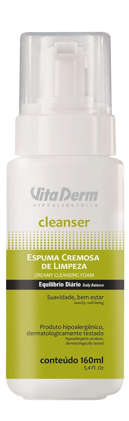 Vitaderm Espuma Cremosa De Limpeza Cleanser 160Ml | Amazon (BR)