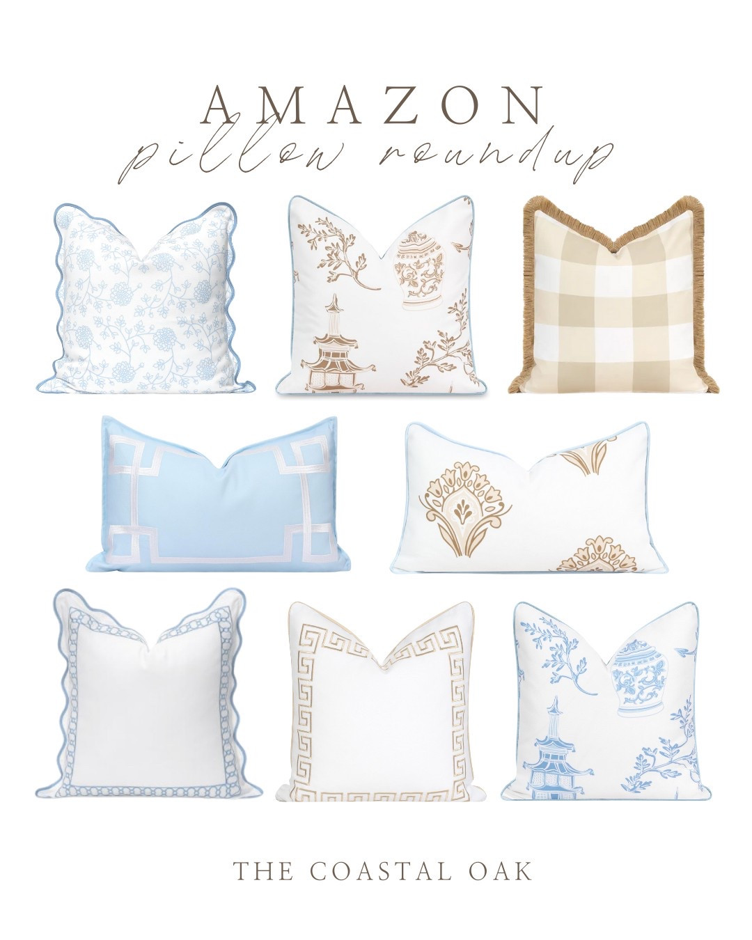 Coastal cottage pillows from Amazon 

#LTKHome