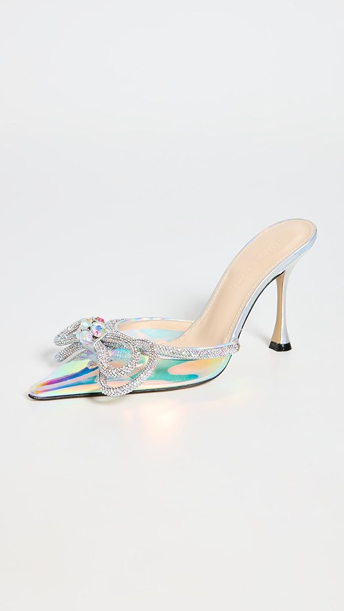 Double Bow Holographic  Mules | Shopbop