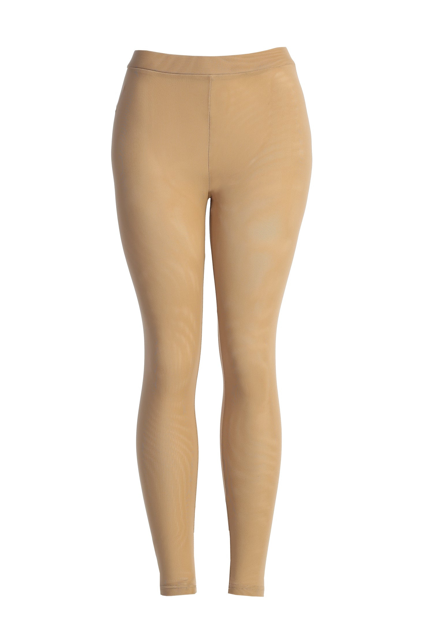 Beige Nina Mesh Pants | JLUXLABEL
