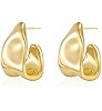 Amicon Chunky Gold Stud Earrings for Women 14k Gold Plated Hypoallergenic Earrings Statement Tren... | Amazon (US)