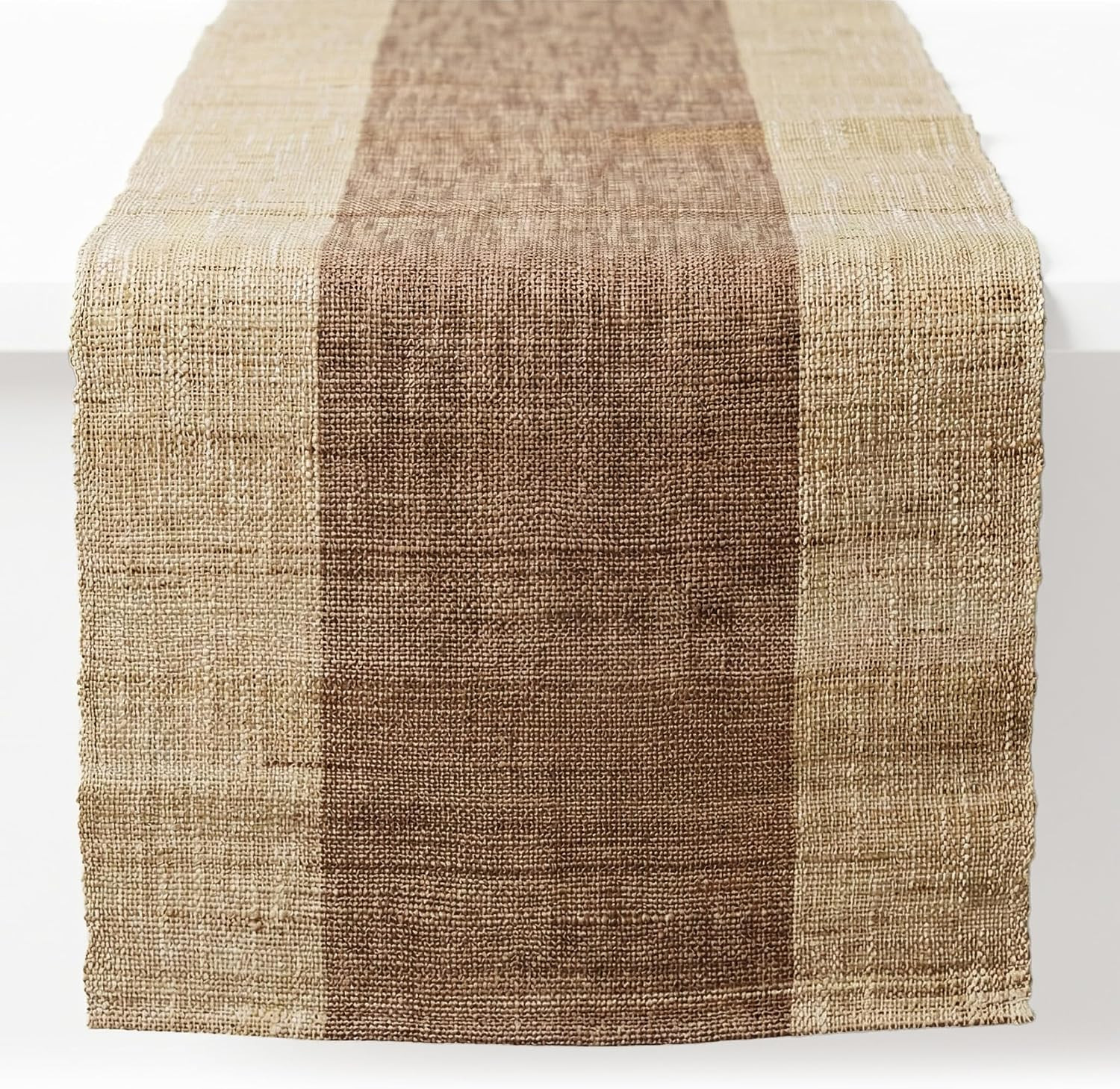 Handwoven Ramie Table Runner, 13.8 x 72 Inch, Color Block | Amazon (US)