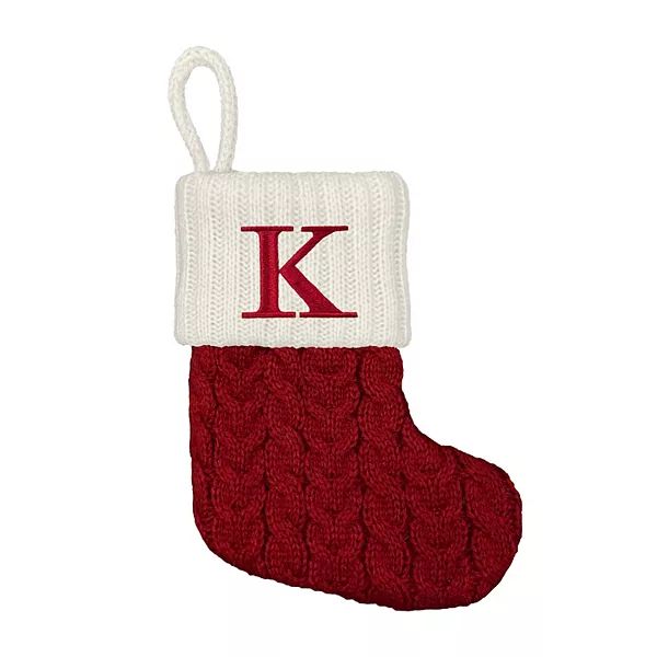 St. Nicholas Square® Mini Cable Knit Monogram Stocking | Kohl's
