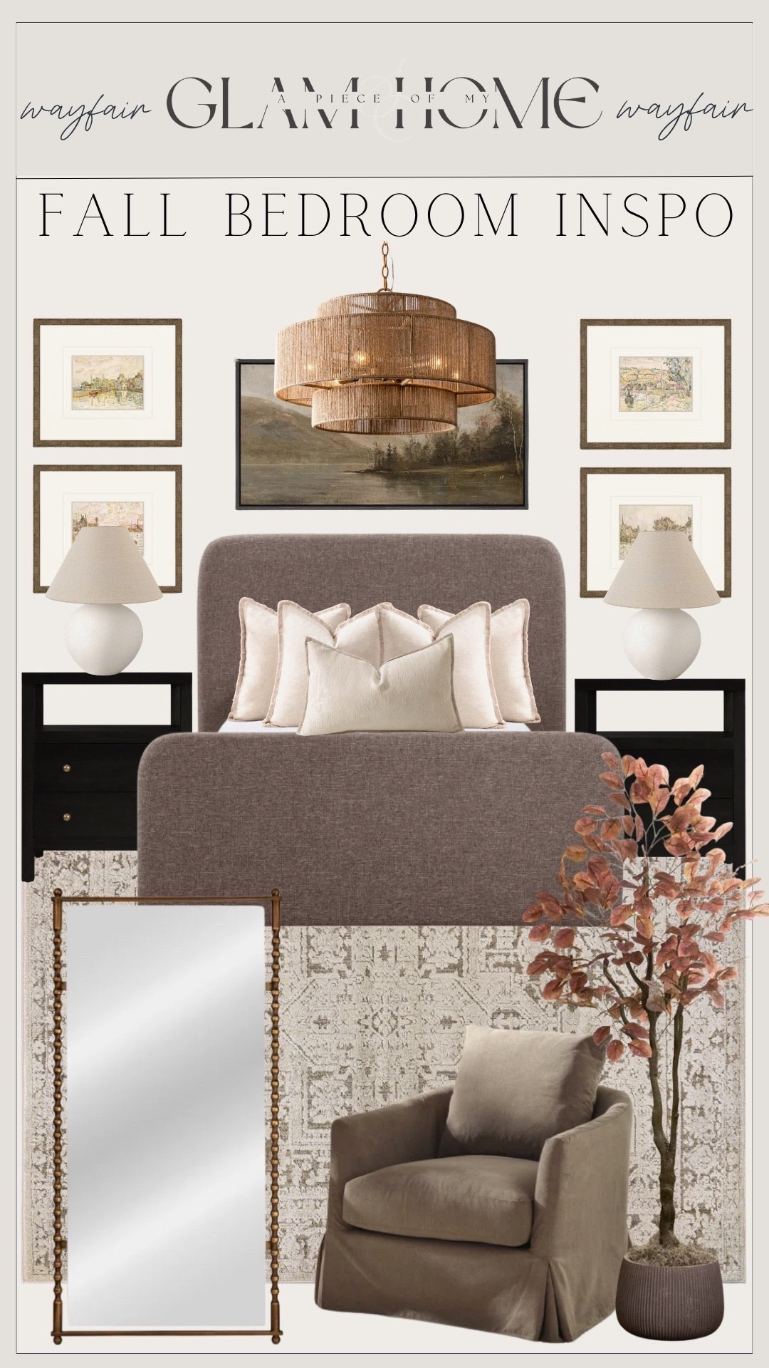 Wayfair fall bedroom, fall bedroom decor, cozy bedroom, fall bedroom inspiration, autumn bedroom, cozy fall home, bedroom refresh, bedroom styling, neutral fall decor, warm neutral bedroom, cozy bedroom ideas, layered bedding, fall bedding, neutral bedding, textured bedding, cozy linens, bedroom decor ideas, Wayfair home, Wayfair finds, Wayfair decor, affordable home decor, timeless bedroom, classic bedroom decor, cozy home inspiration, autumn home decor, fall home inspiration, neutral home decor, warm and cozy home, bedroom makeover, seasonal bedroom decor