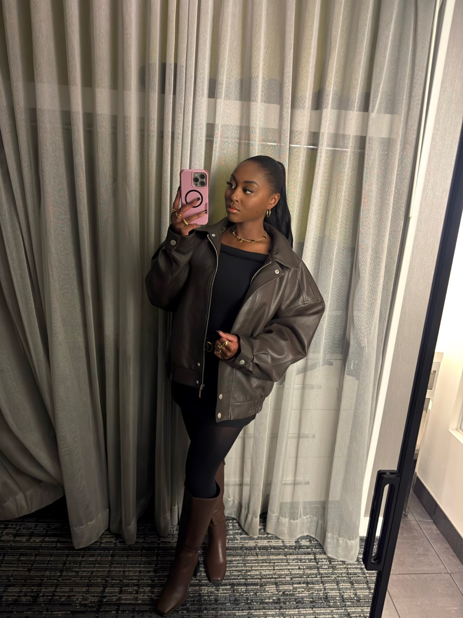 Chocolate leather season 🤎

fall outfit ideas, brown outfit inspo, fall fashion 2025, brown aesthetic outfit, fall wardrobe essentials, chic fall outfit, neutral fall look, brown leather jacket outfit, mini skirt fall outfit, knee high boots style, fall outfit inspiration, cozy fall fashion

#LTKStyleTip #LTKBeauty #LTKShoeCrush