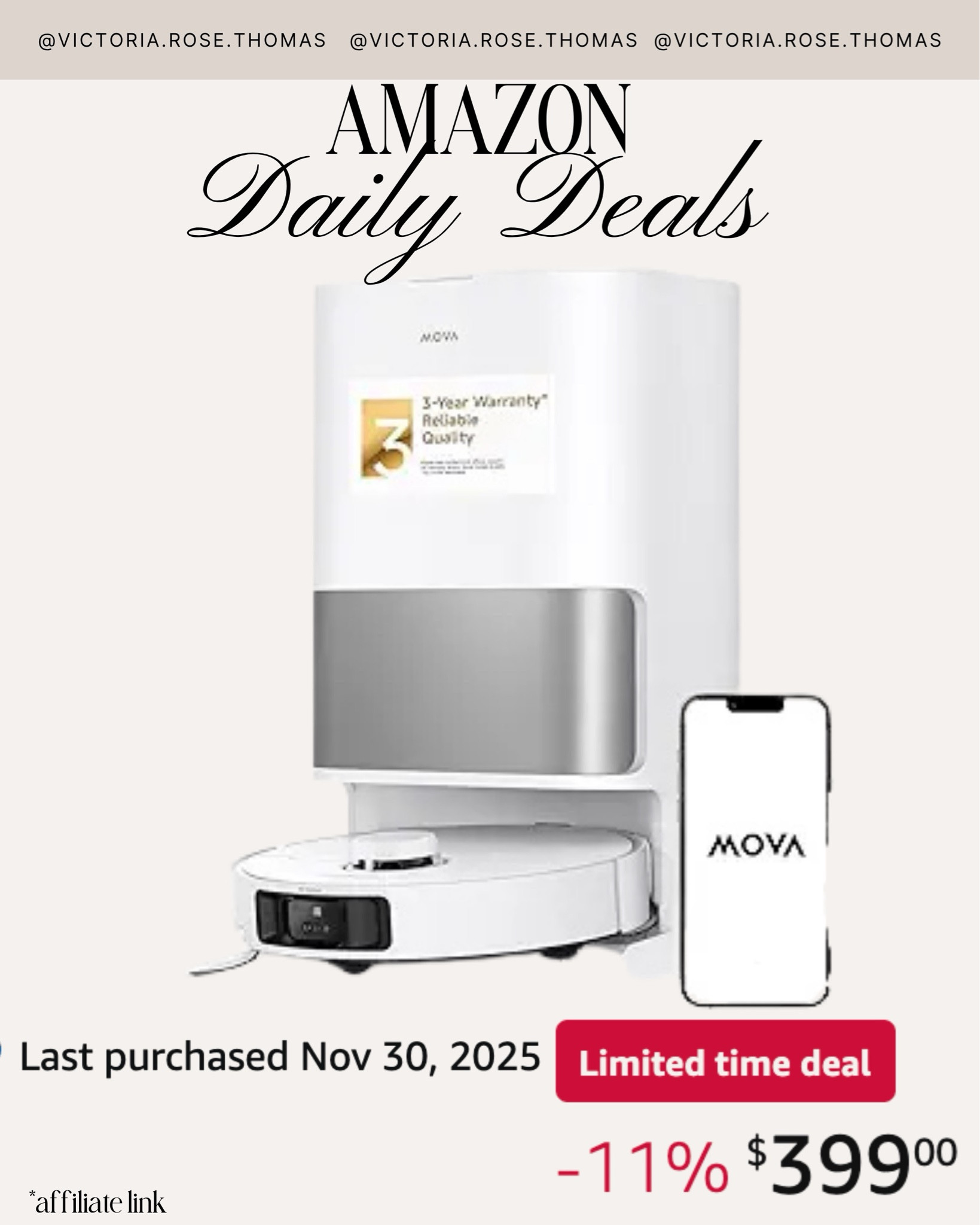 My robot vacuum/ mop that I use daily. It is something that I’ve added to my routine to help alleviate some of the stress with my illness and I researched for MONTHS. They can be so expensive. I watched this dad on TikTok who reviews them and finally did and there is no going back. I run it every single day. It vacuums and mops back to back or both at the same time. 
Stylewithnosecrets 
Home
Vacuuum
Robot
Mop
Home give
Registry gifts 

#LTKHome #LTKSaleAlert #LTKdayinmylife