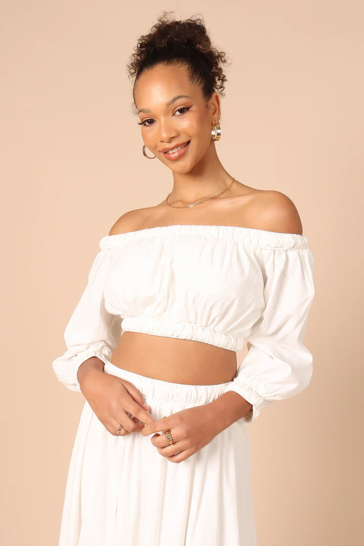 Romina Crop Top - White | Petal & Pup (US)