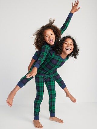 Gender-Neutral Matching Print Snug-Fit Pajama Set for Kids | Old Navy (US)