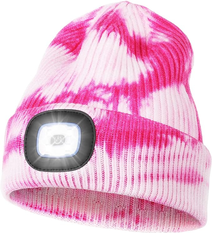 MELASA Unisex Hat with Light, USB Rechargeable Hands Free Headlamp LED Beanie, Winter Gifts for M... | Amazon (US)