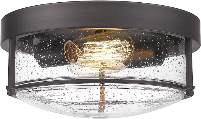 FEMILA Flush Mount Lighting Fixture, 12inch 2-Light Metal Ceiling Light Fixtures, Oil Rubbed Bron... | Amazon (CA)