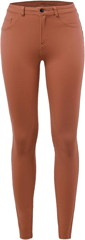 A2Y Women's Comfort Mordern Stretch Skinny Ponte Pants (S-3XL) | Amazon (US)