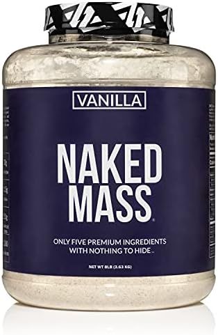 Naked Mass - Natural Weight Gainer Protein Powder - 8lb Bulk, GMO Free, Gluten Free & Soy Free. No A | Amazon (US)