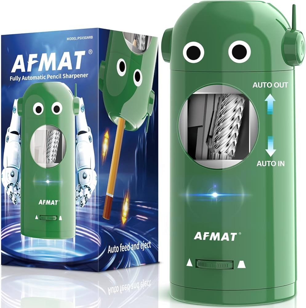 AFMAT Electric Pencil Sharpener for Colored Pencils 7-11.5mm, Auto in & Out, Fully Automatic Rech... | Amazon (US)