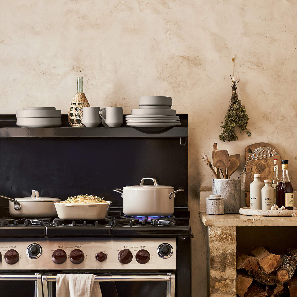 Tuscan Kitchen Marble Salt Cellar + Reviews | Crate & Barrel | Crate & Barrel