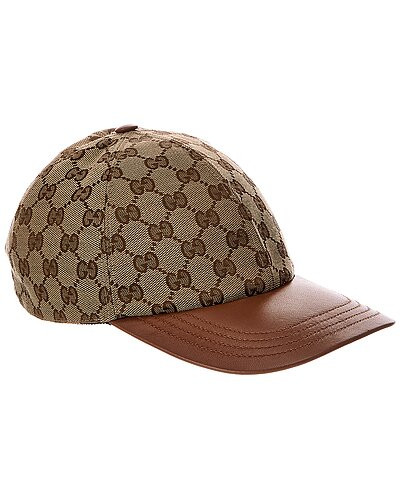 GG Canvas & Leather Baseball Hat | Gilt & Gilt City