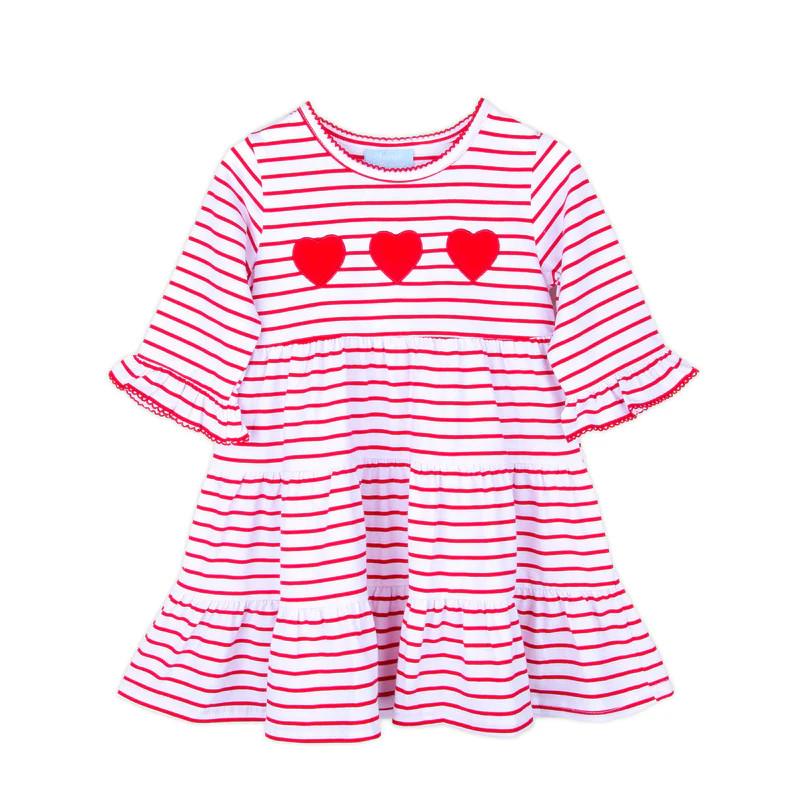 Sweet Valentine Red Stripe Callie Dress | Classic Whimsy