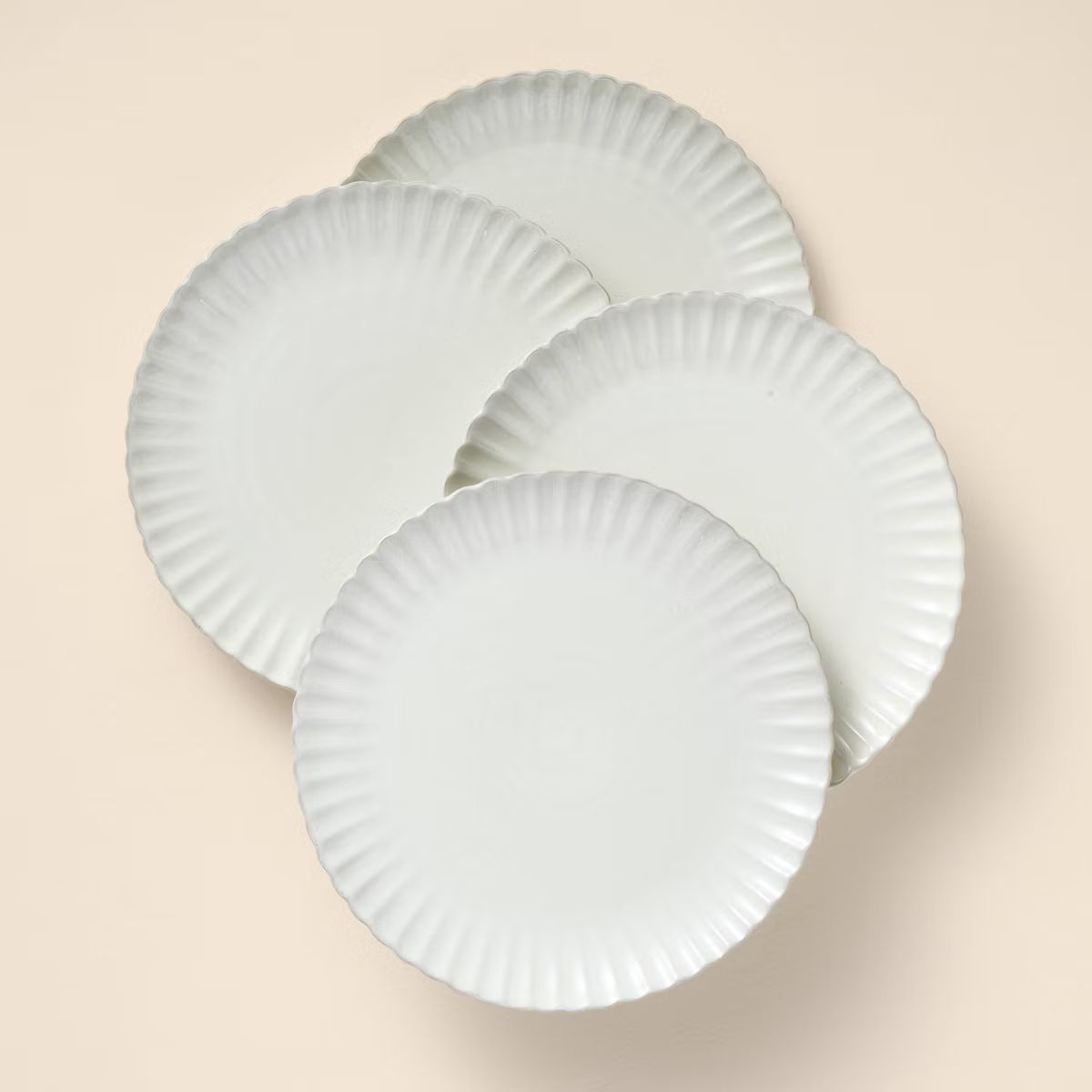 10.5" Scalloped Edge Stoneware Dinner Plate Cream - Hearth & Hand™ with Magnolia | Target