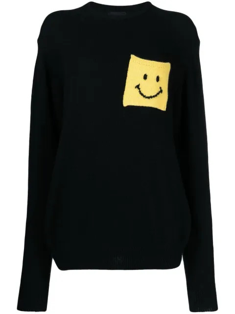 Joshua Sanders Smiley face-detail Jumper - Farfetch | Farfetch Global