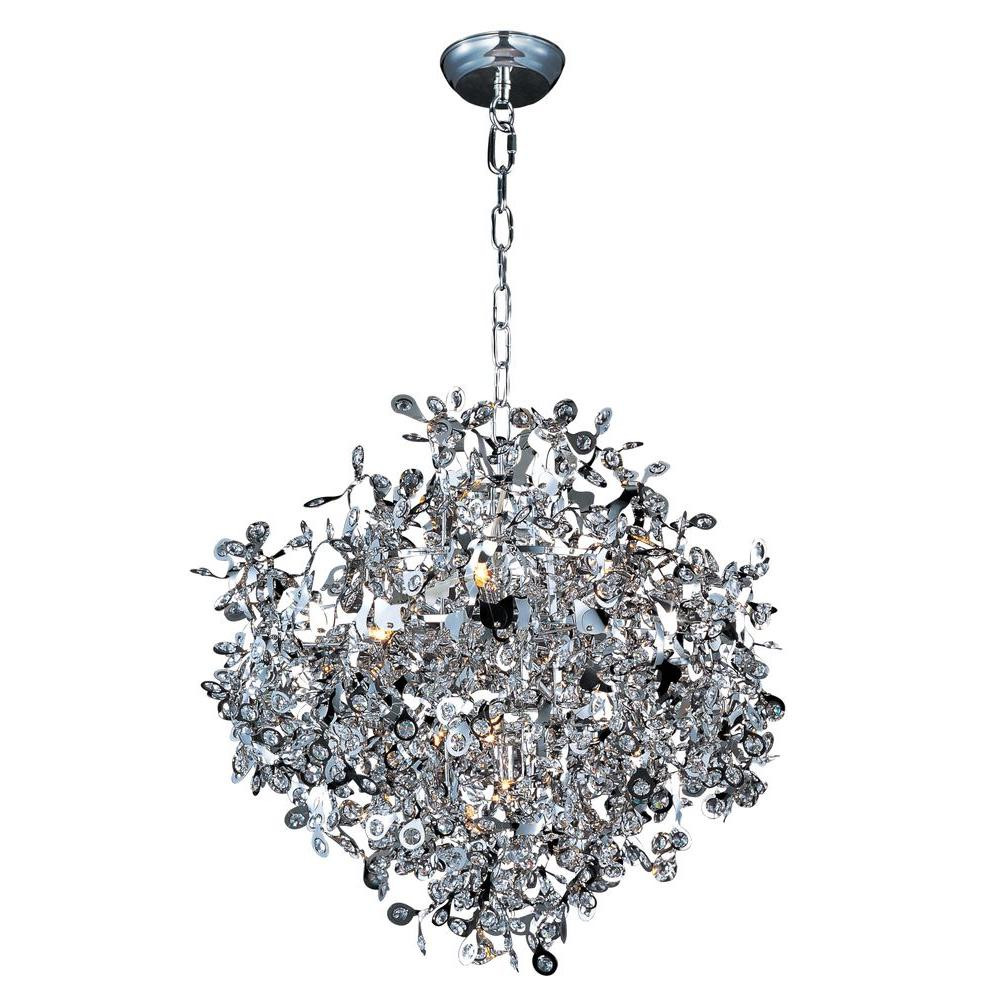 Maxim Lighting Comet 10-Light Polished Chrome Single Pendant | The Home Depot