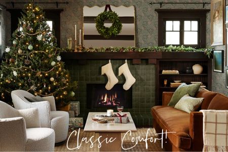 Classic comfort in this living room from @luluandgeorgia dressed for the holidays! #coffeetable


#christmas #christmastree #wreath #mantel #stockings #livingroom #sale

#LTKhome #LTKGiftGuide #LTKstyletip