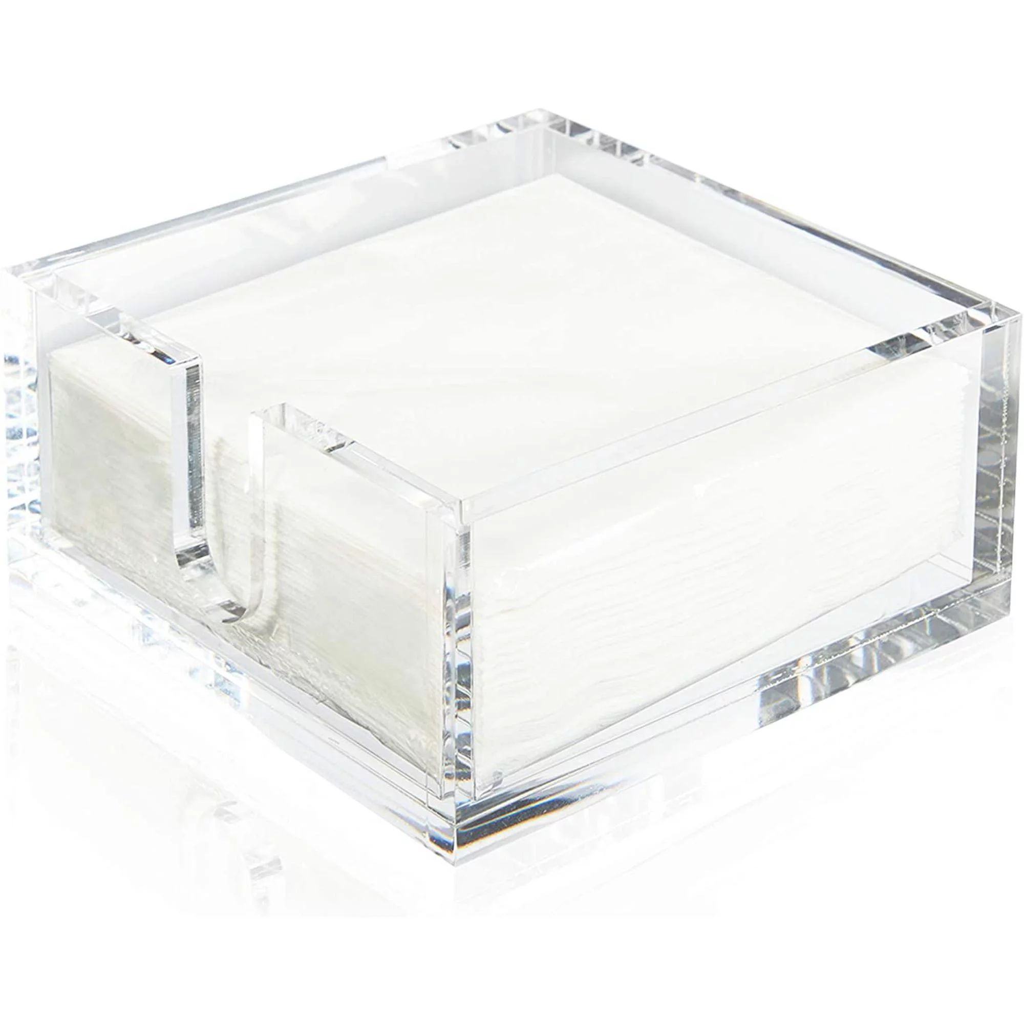 Clear Acrylic Napkin Holder with 50 Napkins for Dining Table Decor and Accessories, 5.8 x 5.8 x 2... | Walmart (US)