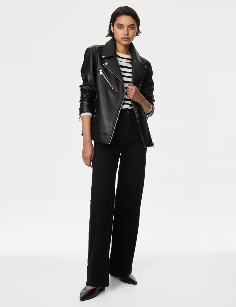 Faux Leather Girlfriend Biker Jacket | Marks & Spencer (UK)